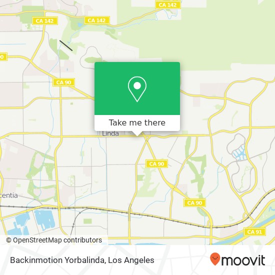 Backinmotion Yorbalinda map