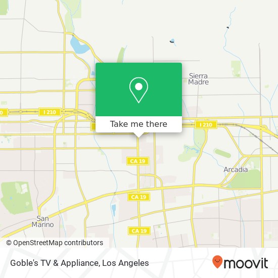 Goble's TV & Appliance map