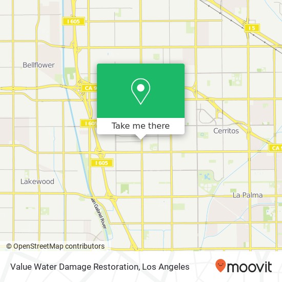 Value Water Damage Restoration map
