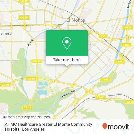 Mapa de AHMC Healthcare Greater El Monte Community Hospital