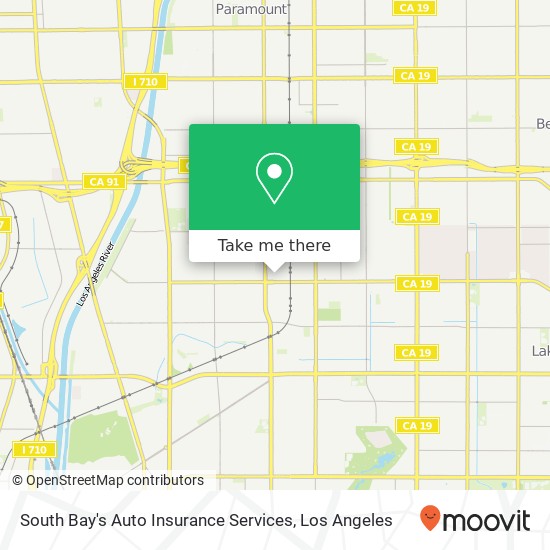 South Bay's Auto Insurance Services map