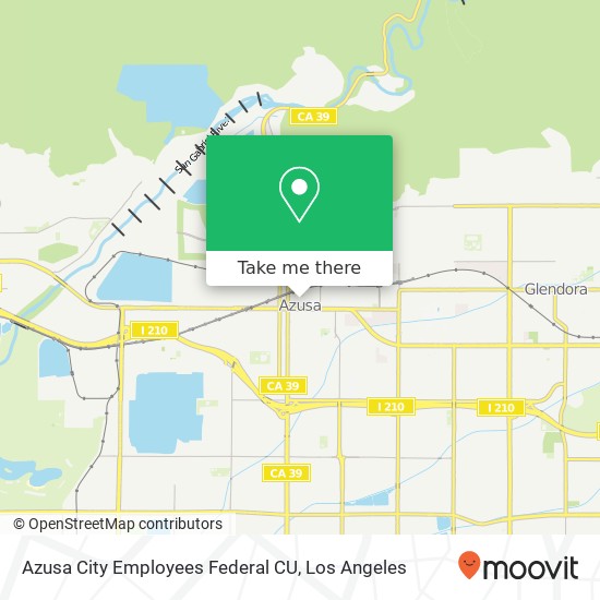 Azusa City Employees Federal CU map