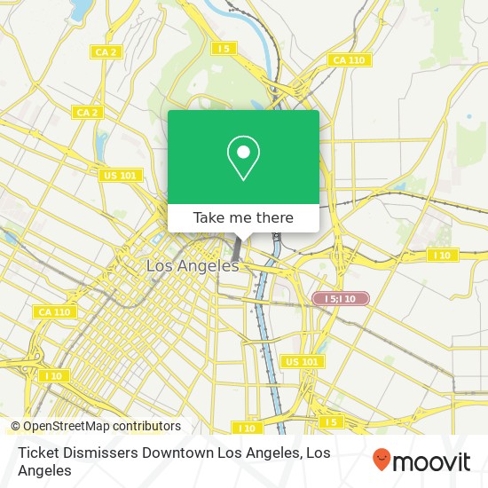 Ticket Dismissers Downtown Los Angeles map