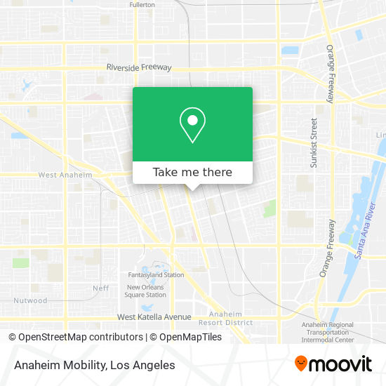 Anaheim Mobility map
