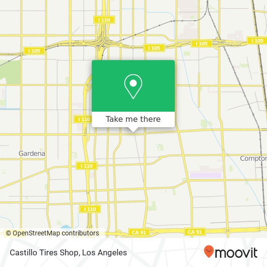 Castillo Tires Shop map