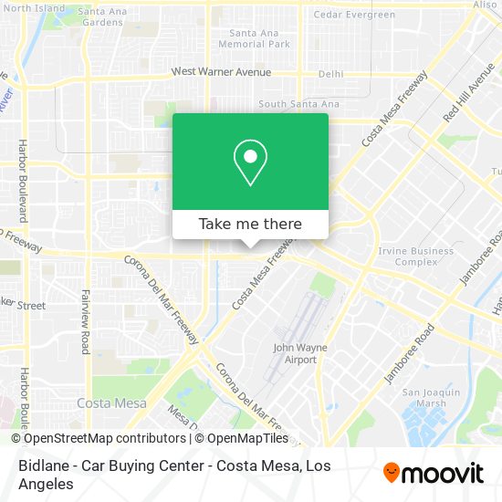 Bidlane - Car Buying Center - Costa Mesa map