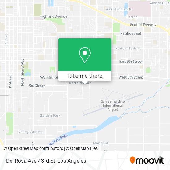 Mapa de Del Rosa Ave / 3rd St
