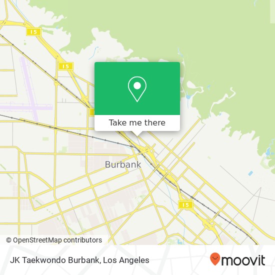 JK Taekwondo Burbank map