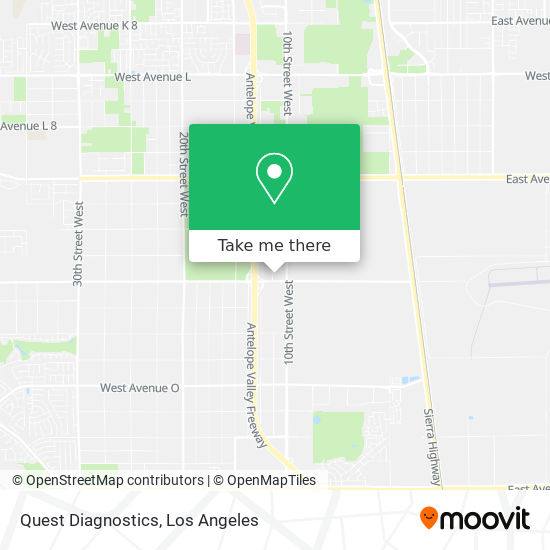 Quest Diagnostics map