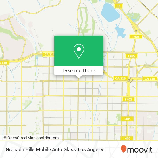 Granada Hills Mobile Auto Glass map