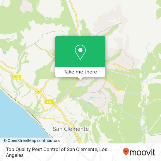 Top Quality Pest Control of San Clemente map