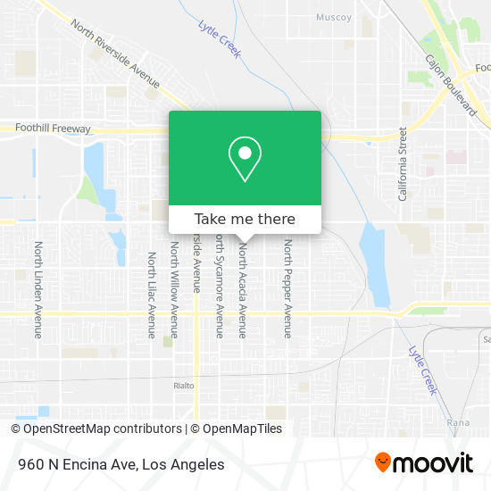 960 N Encina Ave map