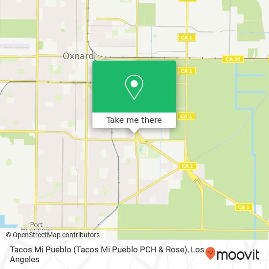 Tacos Mi Pueblo (Tacos Mi Pueblo PCH & Rose) map