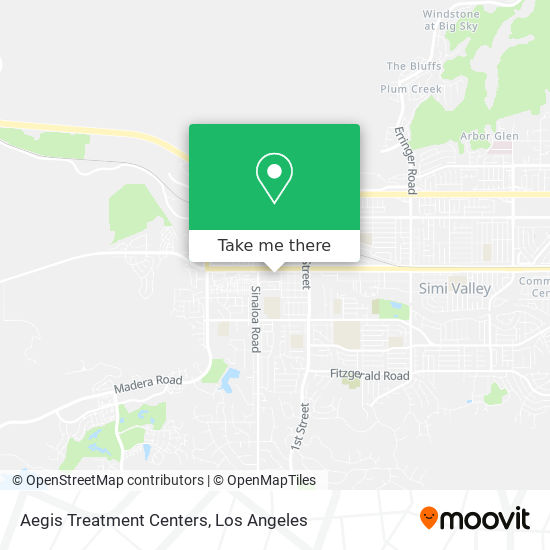 Aegis Treatment Centers map
