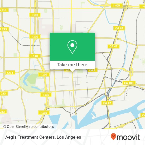 Mapa de Aegis Treatment Centers