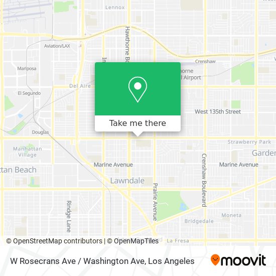 W Rosecrans Ave / Washington Ave map