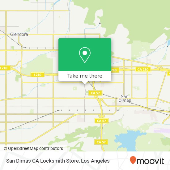 Mapa de San Dimas CA Locksmith Store