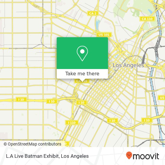 L.A Live Batman Exhibit map