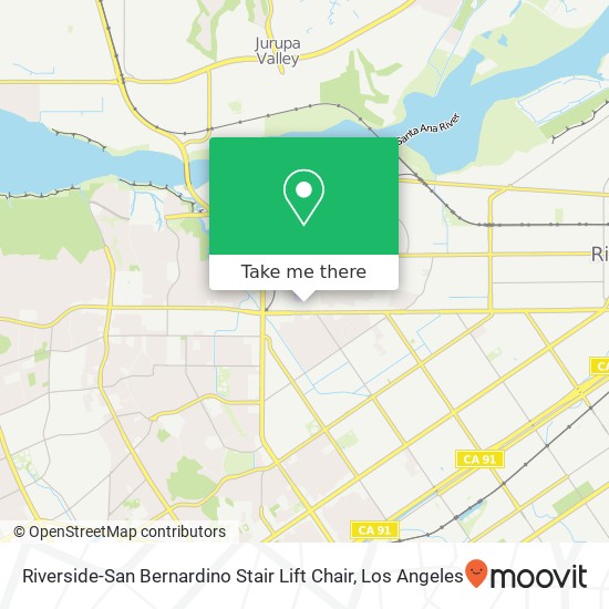 Riverside-San Bernardino Stair Lift Chair map
