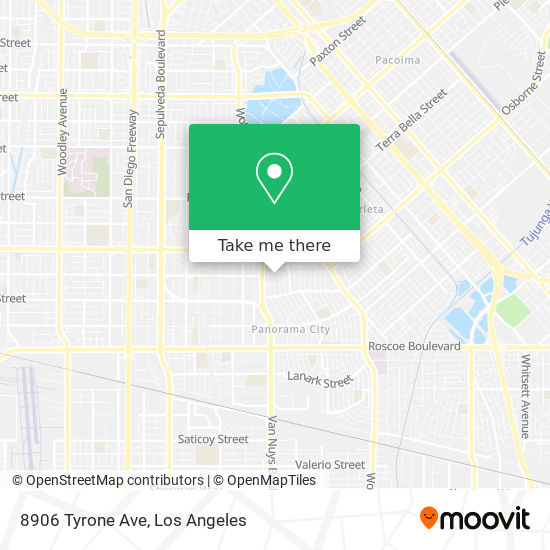 8906 Tyrone Ave map