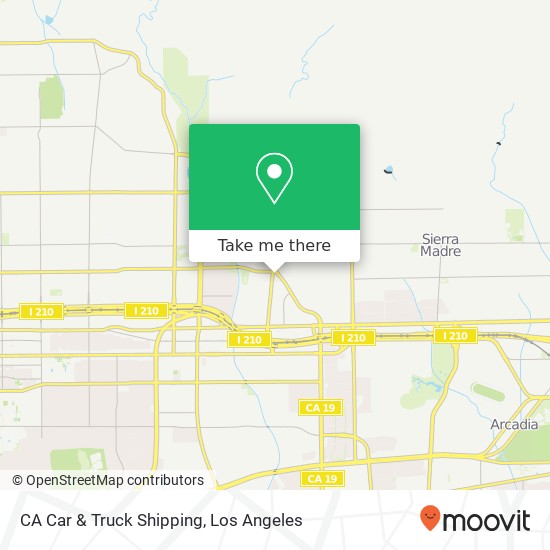 CA Car & Truck Shipping map