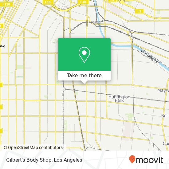 Gilbert's Body Shop map