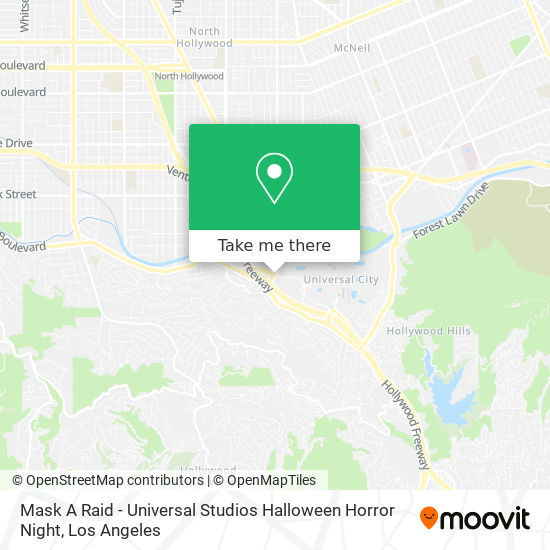 Mapa de Mask A Raid - Universal Studios Halloween Horror Night