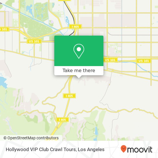 Mapa de Hollywood VIP Club Crawl Tours