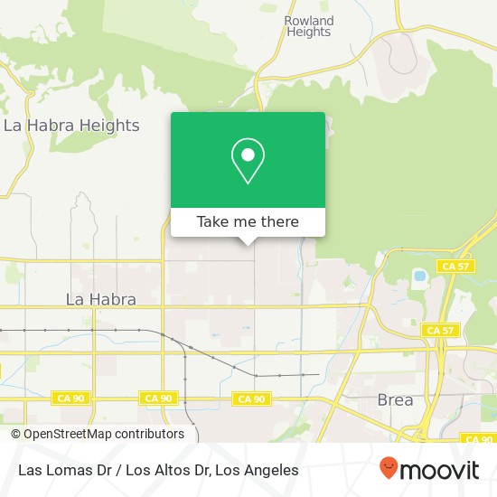 Mapa de Las Lomas Dr / Los Altos Dr