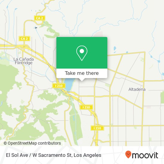 Mapa de El Sol Ave / W Sacramento St