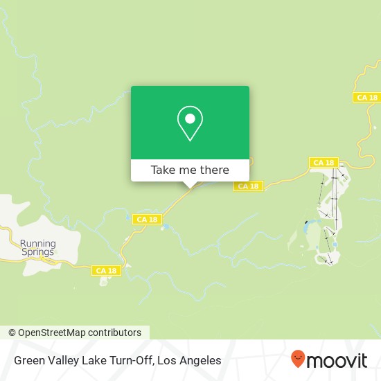 Mapa de Green Valley Lake Turn-Off