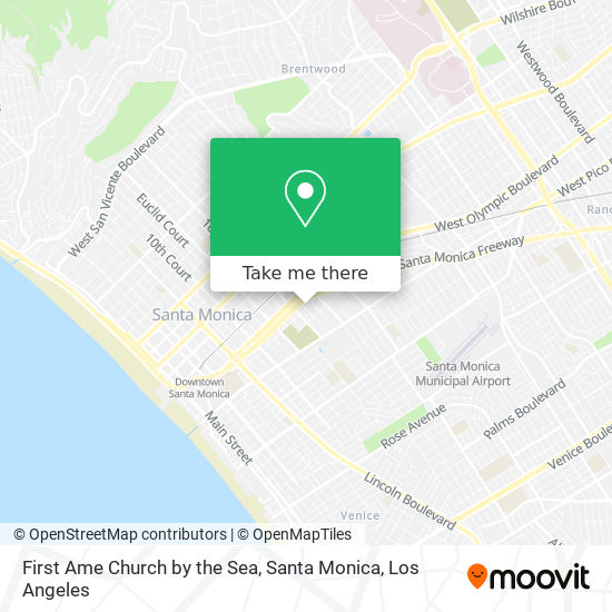 First Ame Church by the Sea, Santa Monica map