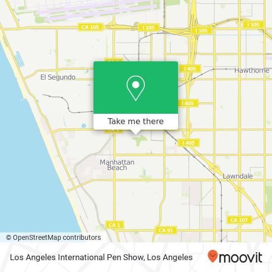 Los Angeles International Pen Show map