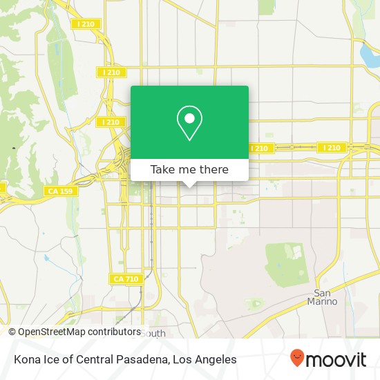 Mapa de Kona Ice of Central Pasadena