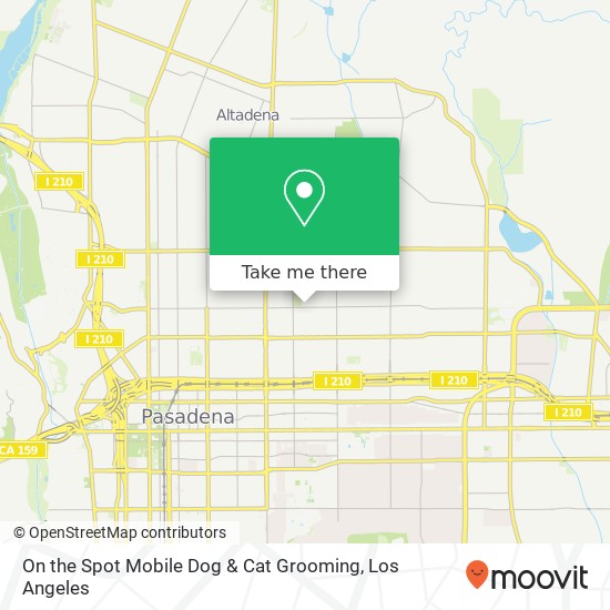 Mapa de On the Spot Mobile Dog & Cat Grooming