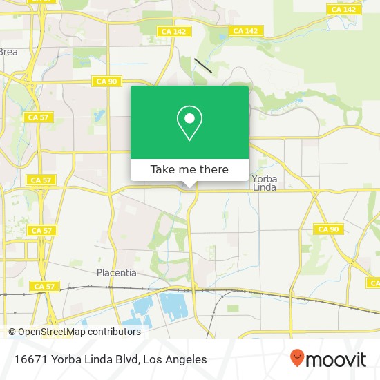 16671 Yorba Linda Blvd map