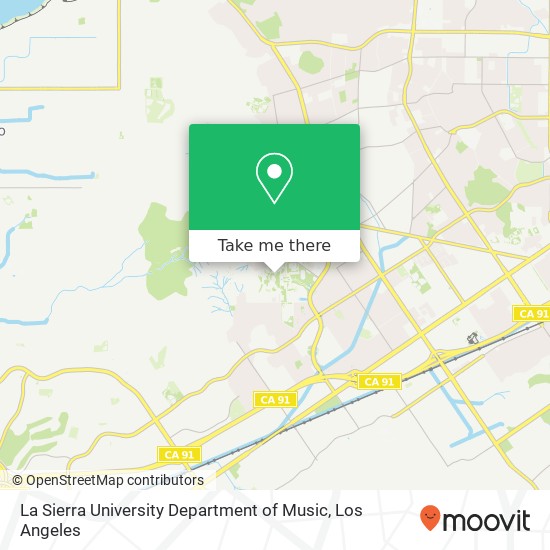 La Sierra University Department of Music map