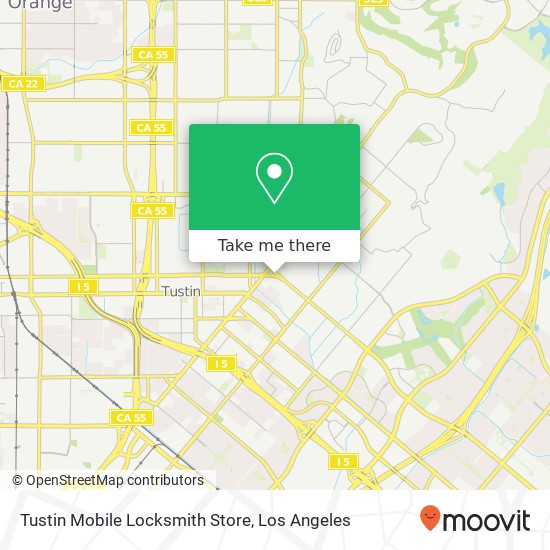 Mapa de Tustin Mobile Locksmith Store