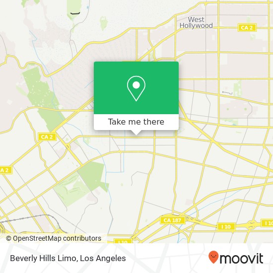 Mapa de Beverly Hills Limo
