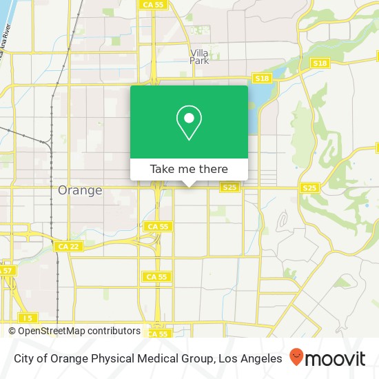 City of Orange Physical Medical Group map