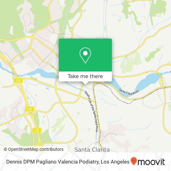 Mapa de Dennis DPM Pagliano Valencia Podiatry