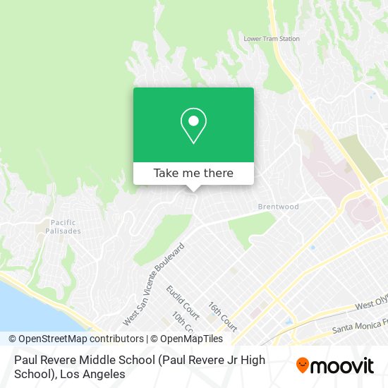 Mapa de Paul Revere Middle School (Paul Revere Jr High School)