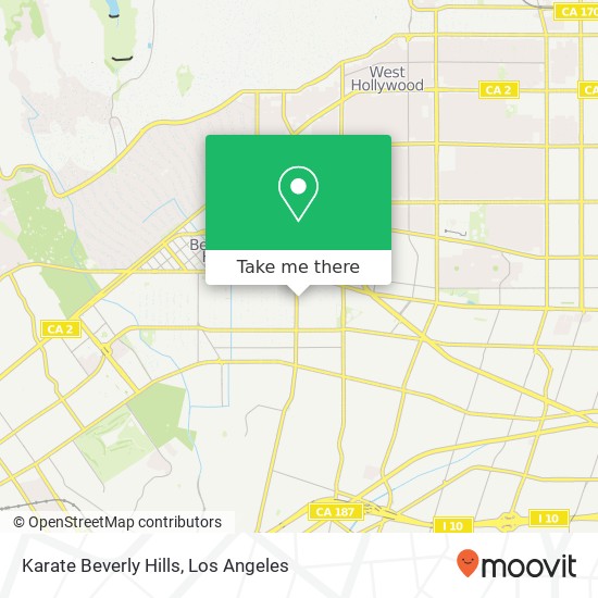 Mapa de Karate Beverly Hills