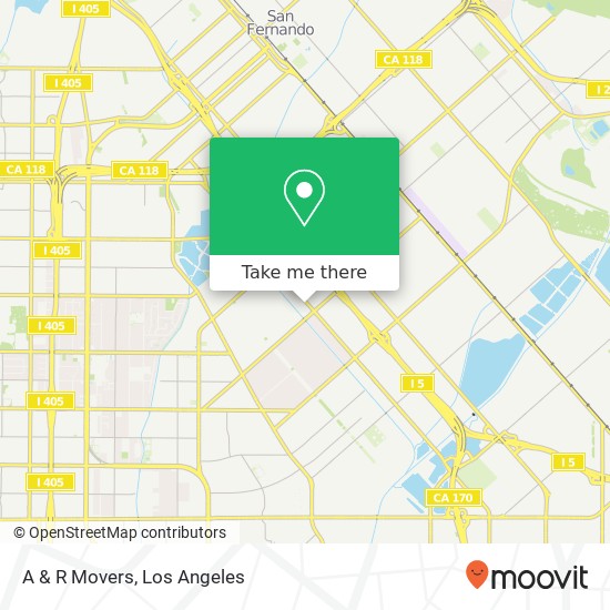 A & R Movers map