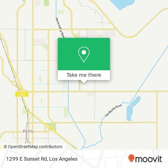 Mapa de 1299 E Sunset Rd