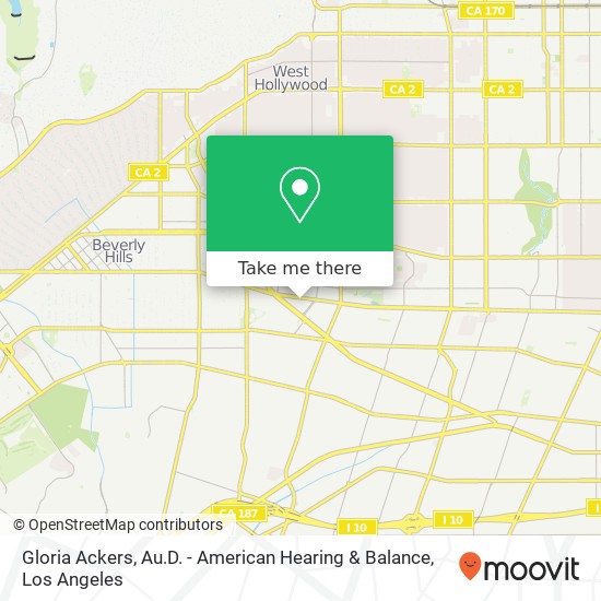 Mapa de Gloria Ackers, Au.D. - American Hearing & Balance