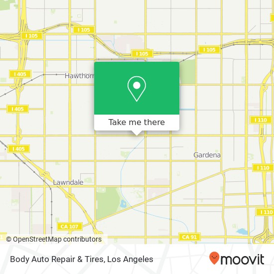 Body Auto Repair & Tires map