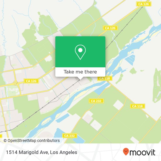 Mapa de 1514 Marigold Ave