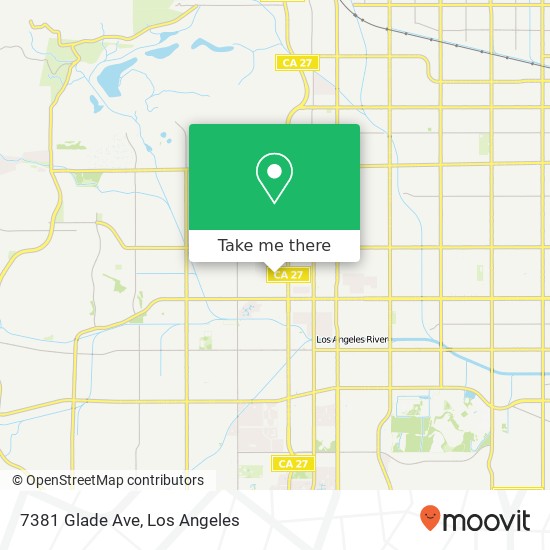 Mapa de 7381 Glade Ave