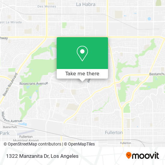 Mapa de 1322 Manzanita Dr